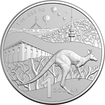2025 $1 Kangaroo Bush Capital 1oz Silver Uncirculated Coin