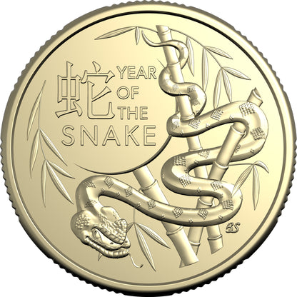 2025 $1 Year of The Snake Uncirculated 2 Coin Set