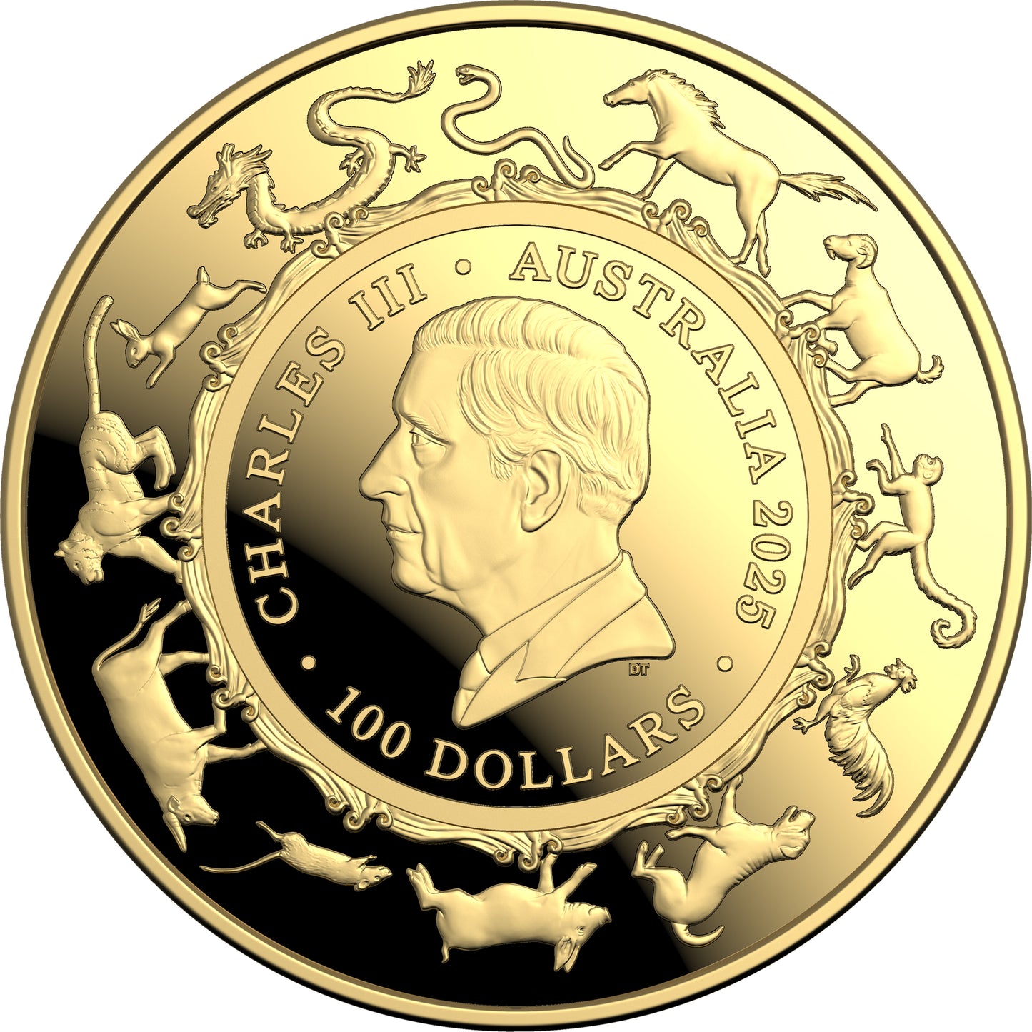 2025 $100 Year of The Snake 1oz Gold Domed Proof Coin
