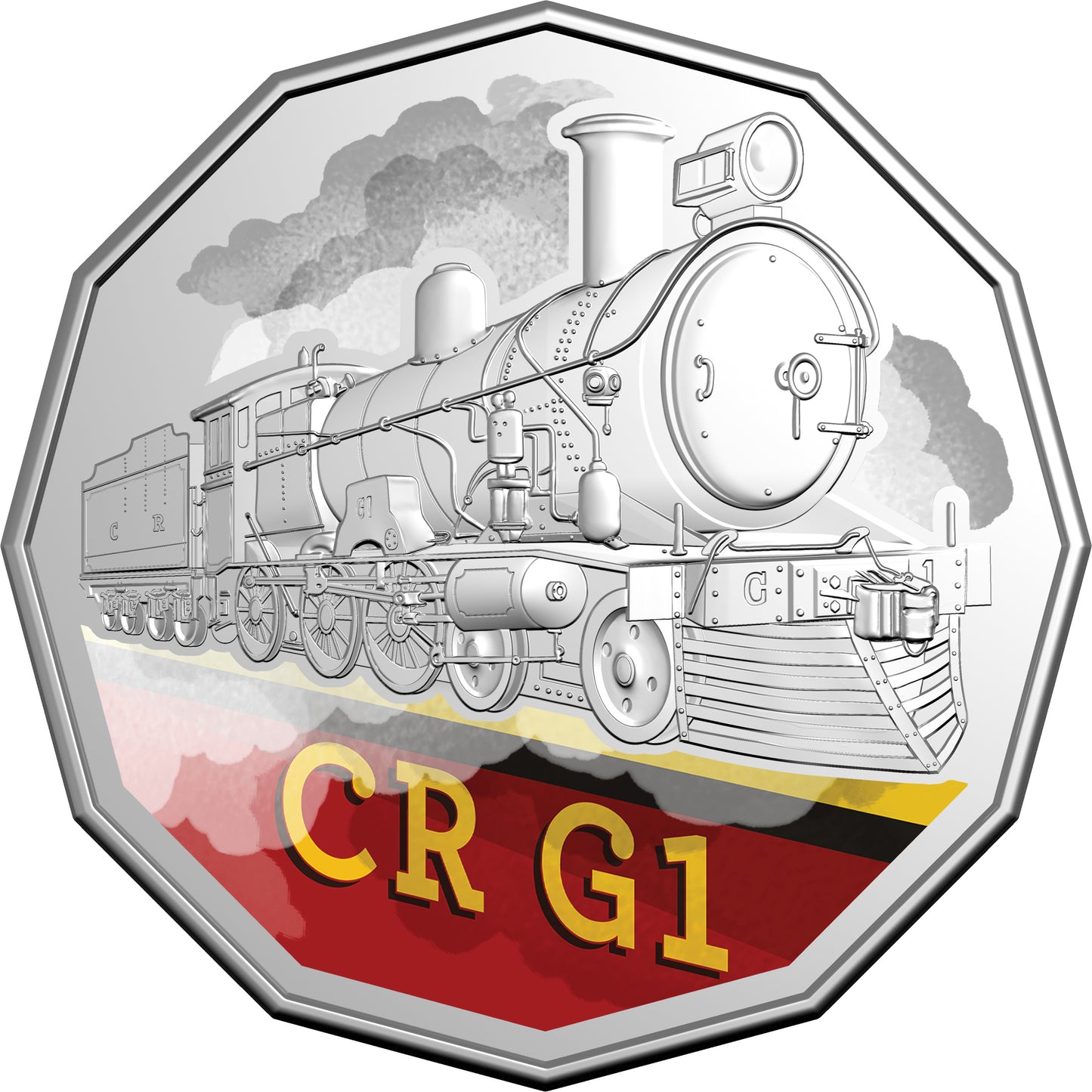 2025 50c Steam Giants Australian Rail Heritage Coloured Uncirculated 7 Coin Set