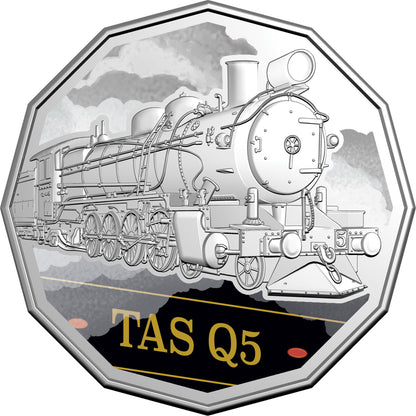 2025 50c Steam Giants Australian Rail Heritage Coloured Uncirculated 7 Coin Set