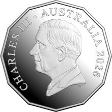 2026 50c 70th Anniversary of Australia's First Television Broadcast Coloured Silver Proof Coin