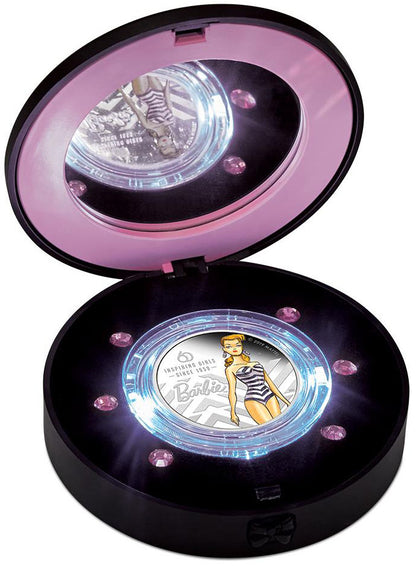 Tuvalu 2019 $1 Barbie 60th Anniversary 1oz Silver Coloured Proof Coin