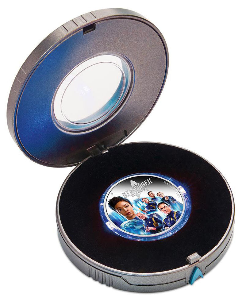Tuvalu 2019 $2 Star Trek Discovery Crew 2oz Silver Coloured Proof Coin