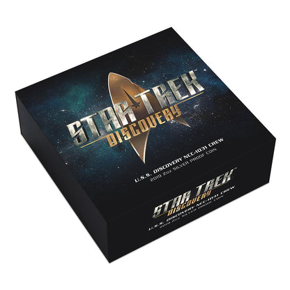 Tuvalu 2019 $2 Star Trek Discovery Crew 2oz Silver Coloured Proof Coin