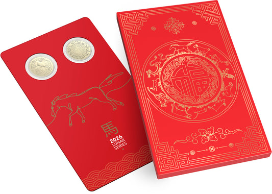 2026 $1 Year of The Horse Uncirculated 2 Coin Set