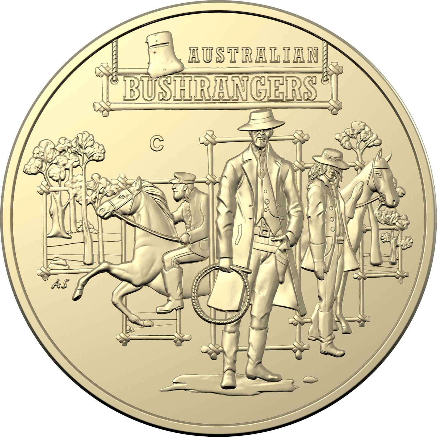 2019 $1 Australian Bushrangers The Bold The Bad and The Ugly Uncirculated 4 Coin Set