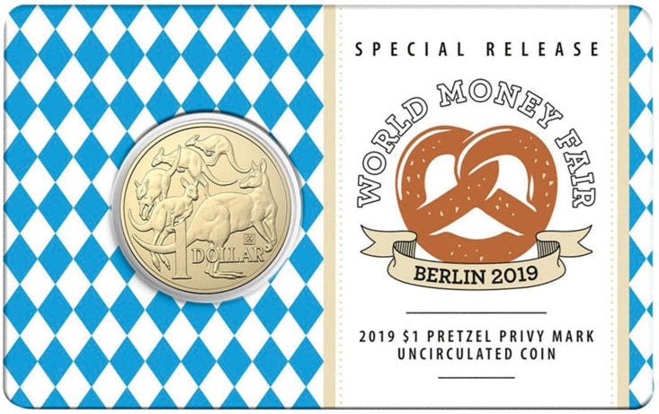 2019 $1 WMF Special 'Pretzel' Privy Mark Uncirculated Coin