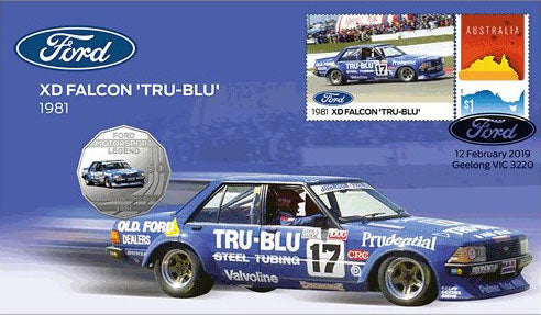 2018 50c Ford Motorsport Legends 1981 XD Falcon 'Tru-Blu' PNC