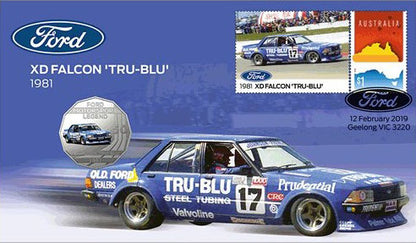 2018 50c Ford Motorsport Legends 1981 XD Falcon 'Tru-Blu' PNC