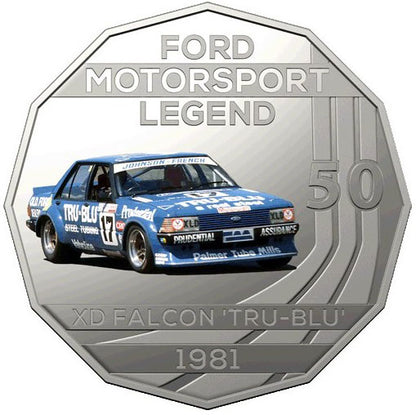 2018 50c Ford Motorsport Legends 1981 XD Falcon 'Tru-Blu' PNC