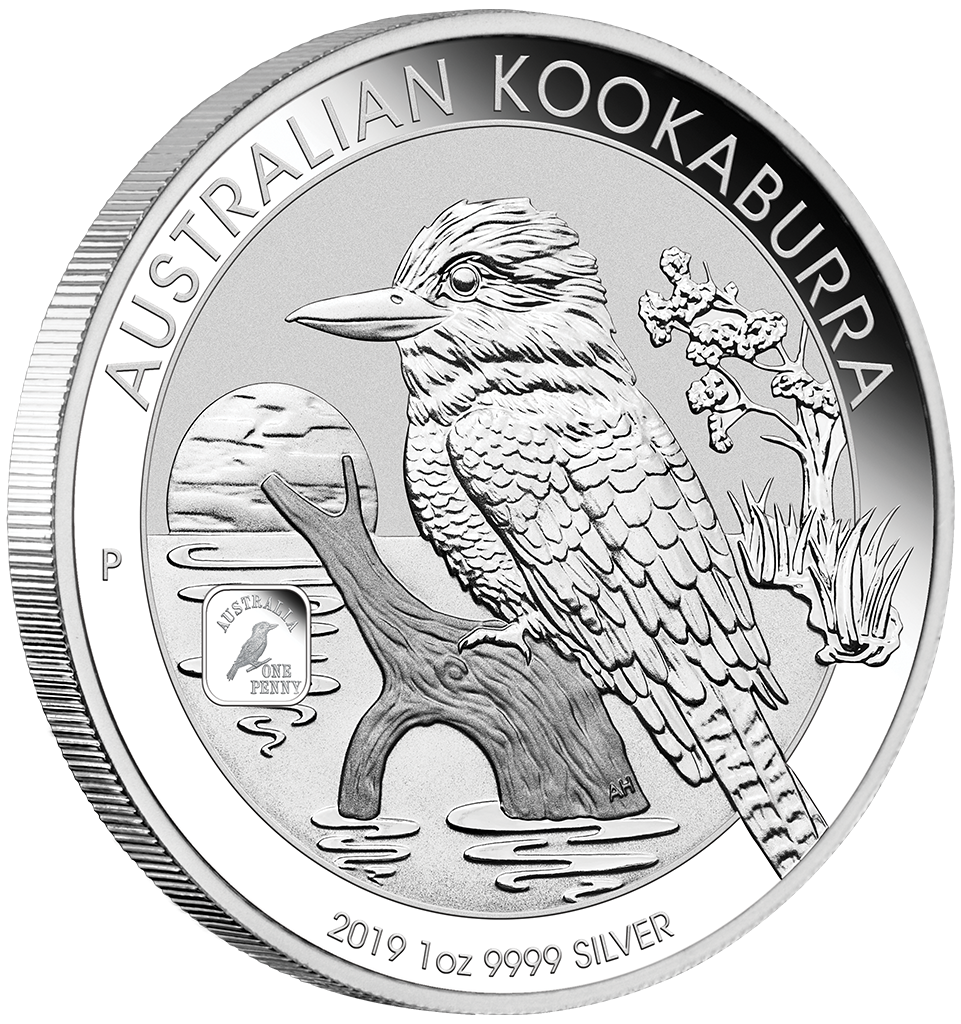 2019 $1 ANDA Perth 100th Anniversary of The Australian Koookaburra 'Square Penny' Privy Mark 1oz Silver Uncirculated Coin