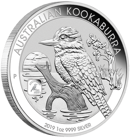 2019 $1 ANDA Perth 100th Anniversary of The Australian Koookaburra 'Square Penny' Privy Mark 1oz Silver Uncirculated Coin