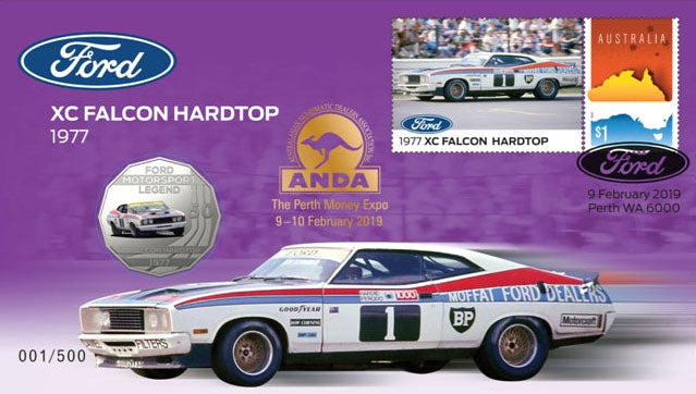 2018 50c ANDA Perth Ford Motorsport Legends 1977 XC Falcon Hardtop PNC