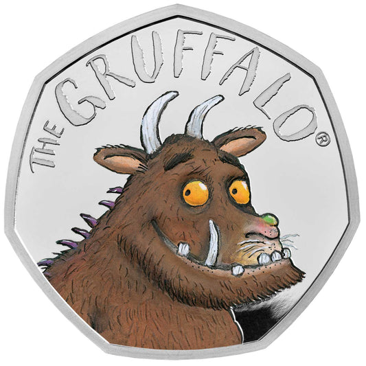 UK 2019 50p Celebrating 20 Years The Gruffalo Silver Coloured Proof Coin