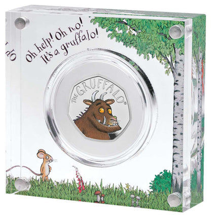 UK 2019 50p Celebrating 20 Years The Gruffalo Silver Coloured Proof Coin