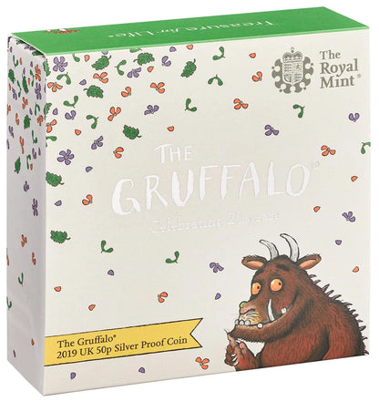 UK 2019 50p Celebrating 20 Years The Gruffalo Silver Coloured Proof Coin