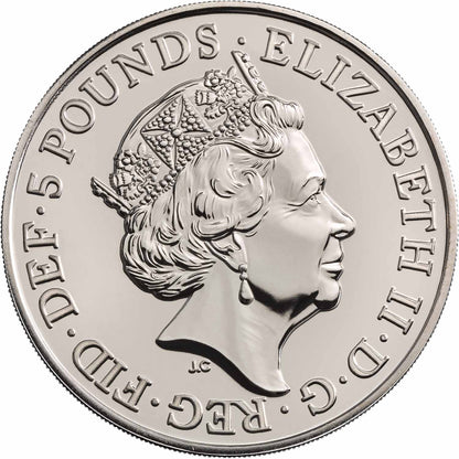 UK 2019 £5 The Queen's Beasts The Yale of Beaufort Uncirculated Coin