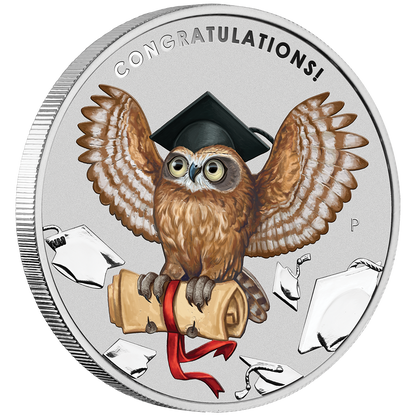 2019 $1 Graduation Celebration 1oz Silver Coloured Proof Coin