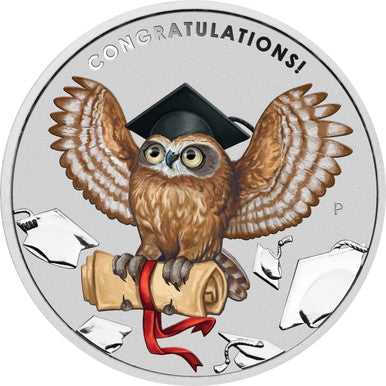 2019 $1 Graduation Celebration 1oz Silver Coloured Coin