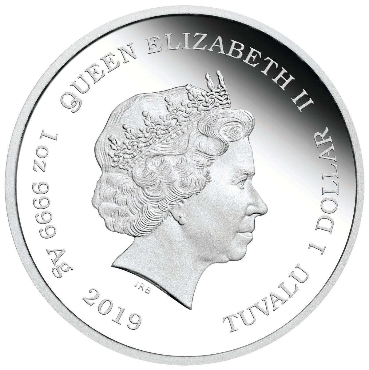 Tuvalu 2019 $1 The Simpsons Homer 1oz Silver Coloured Proof Coin