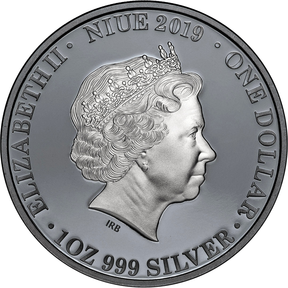 Niue 2019 $1 Australia at Night Kangaroo 1oz Silver Black Proof Coin