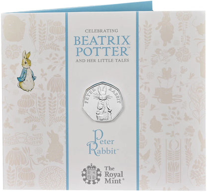 UK 2019 50p Celebrating Beatrix Potter and Her Little Tales Peter Rabbit Uncirculated Coin