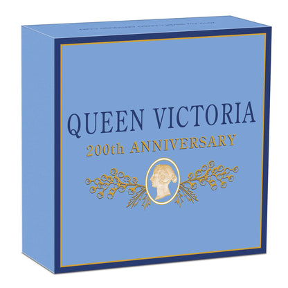 2019 $2 Queen Victoria 200th Anniversary with Cameo Insert 2oz Silver Antiqued Coin