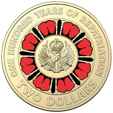 2019 $2 One Hundred Years of Repatriation Coloured Uncirculated Mint Roll