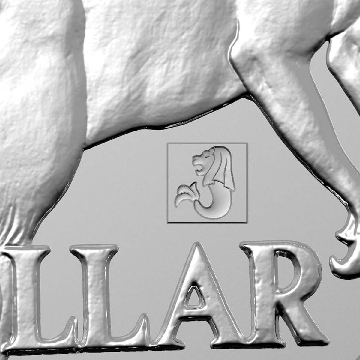 2019 $1 Mob of Roos with Merlion Privy Mark 1oz Silver BU Coin