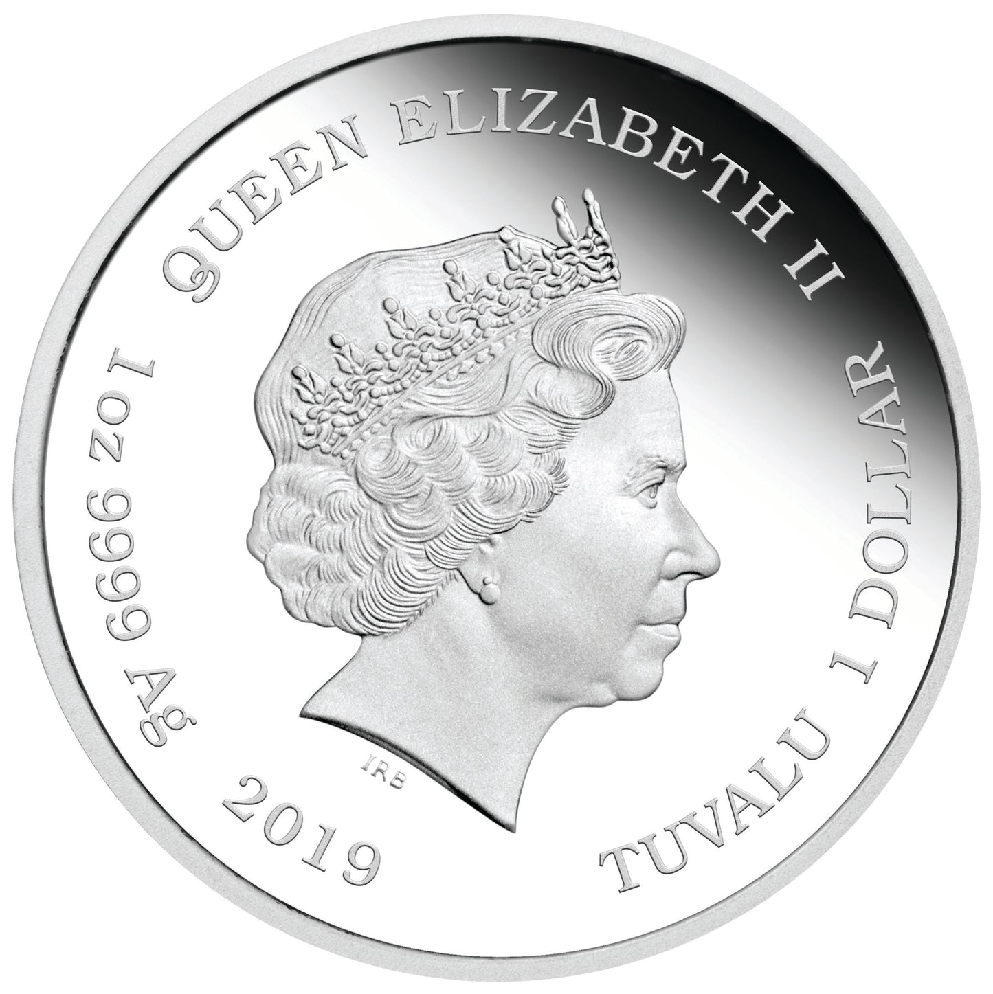 Tuvalu 2019 $1 The Simpsons Bart 1oz Silver Coloured Proof Coin
