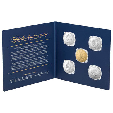 2019 50c 50th Anniversary of The Australian 50c Dodecagon Uncirculated 5 Coin Set