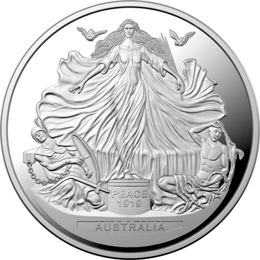 2019 $5 Centenary of The Treaty of Versailles 1oz Silver Proof Coin