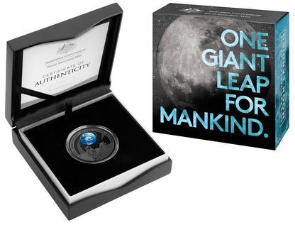 2019 $5 50th Anniversary of The Moon Landing 1oz Silver Proof Domed Coin