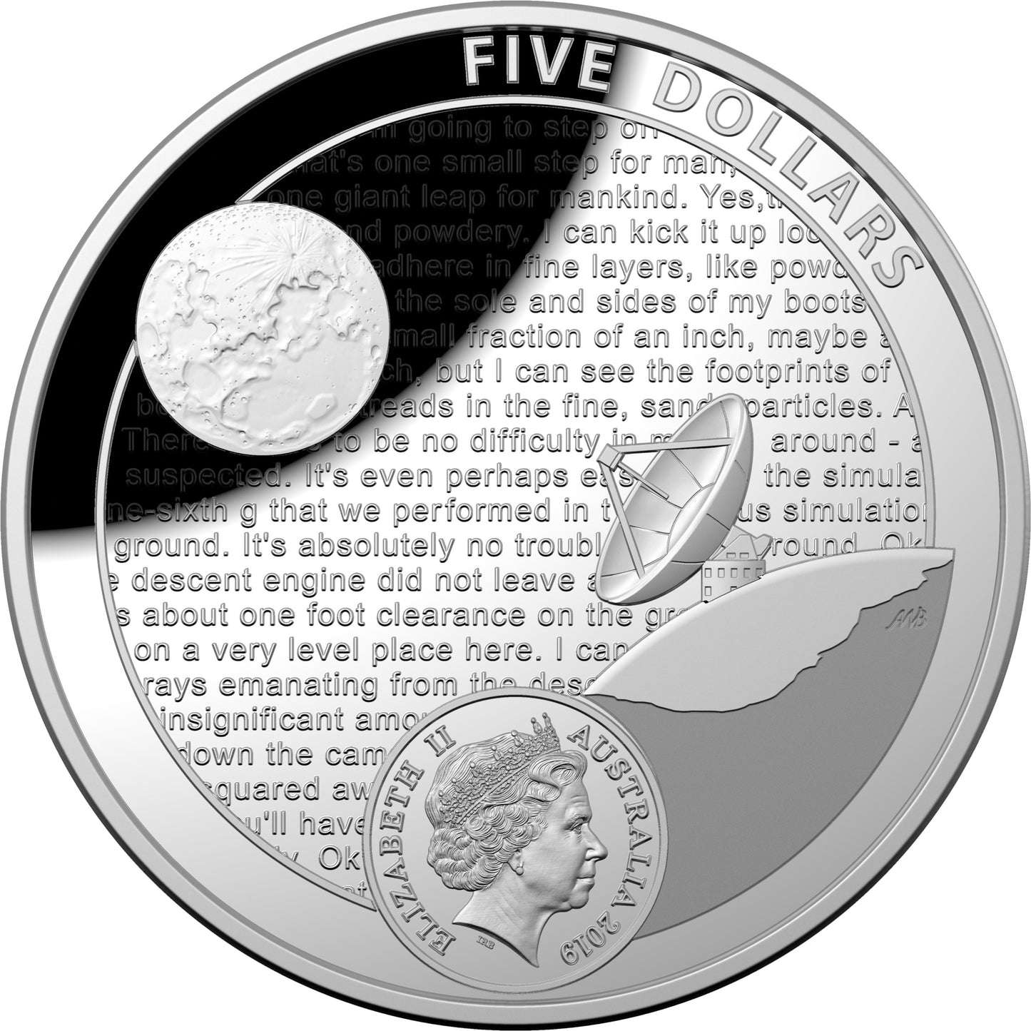 2019 50th Anniversary Apollo 11 Moon Landing 2 Coin Proof Set
