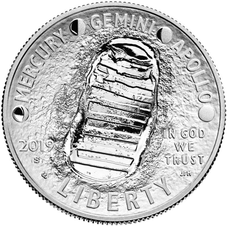 2019 50th Anniversary Apollo 11 Moon Landing 2 Coin Proof Set