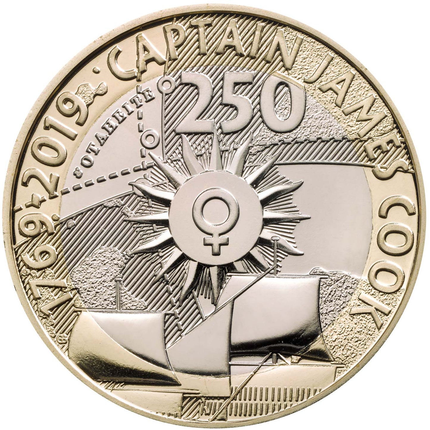 UK 2019 £2 250th Anniversary of Captain James Cook's Voyage of Discovery Uncirculated Coin