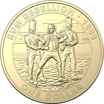 2019 $1 Mutiny and Rebellion The Rum Rebellion Uncirculated Coin