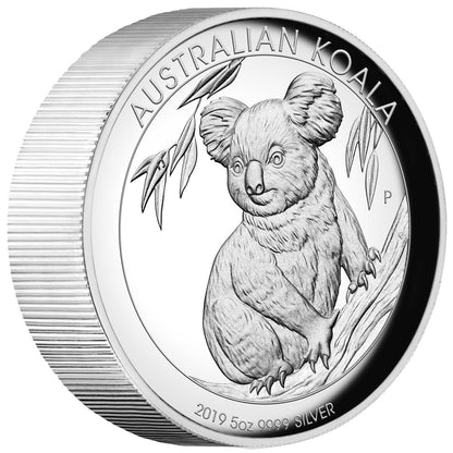 2019 $8 Australian Koala 5oz Silver High Relief Proof Coin