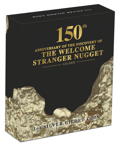 2019 $1 150th Anniversary of The Welcome Stranger Nugget 1oz Silver Gilded Coin