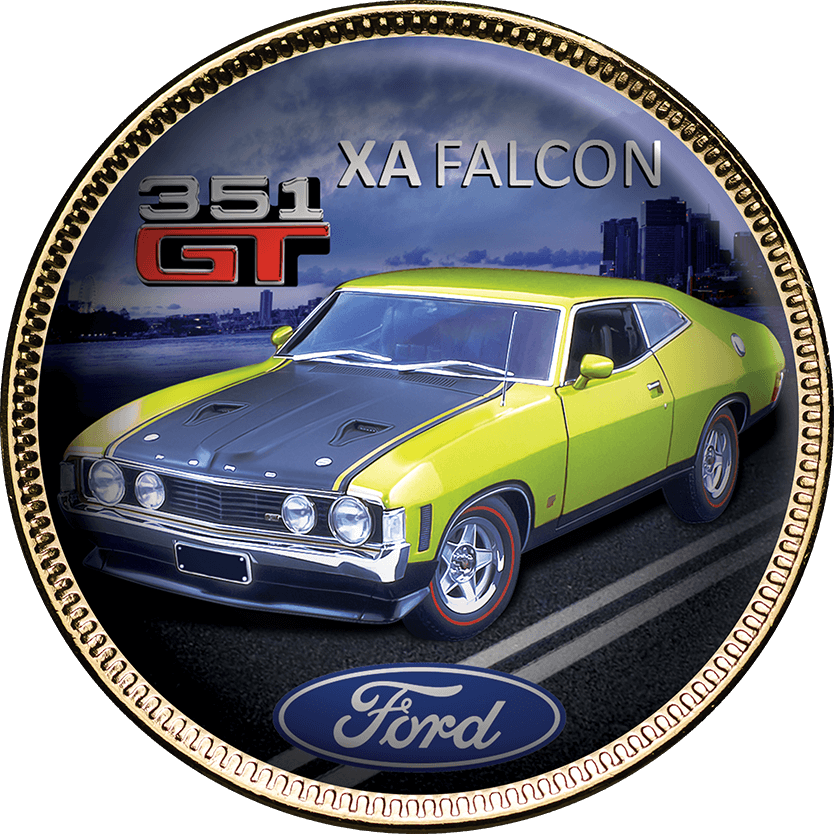 Ford GT Gold Plated Enamel Penny 9 Coin Collection