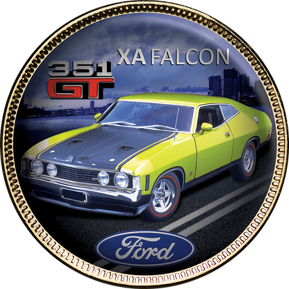 Ford GT Gold Plated Enamel Penny 9 Coin Collection