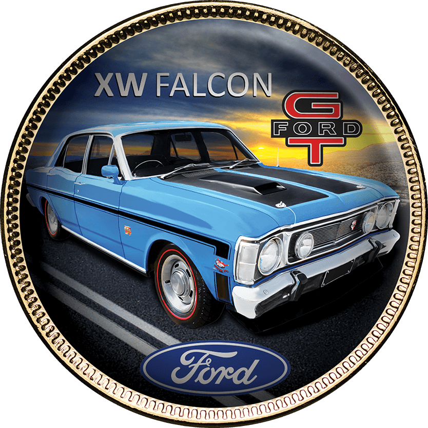 Ford GT Gold Plated Enamel Penny 9 Coin Collection