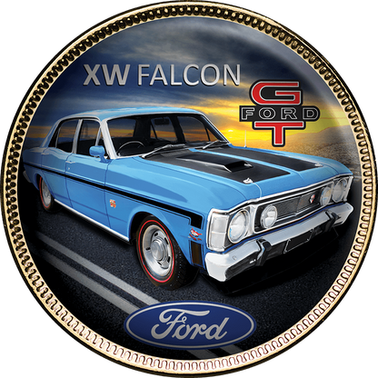 Ford GT Gold Plated Enamel Penny 9 Coin Collection