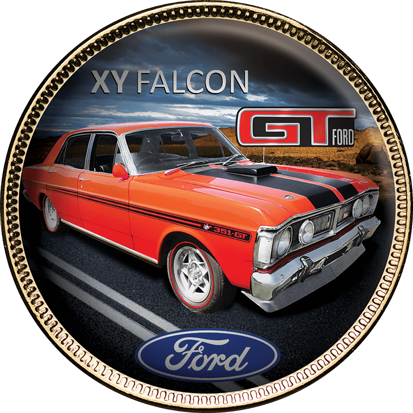 Ford GT Gold Plated Enamel Penny 9 Coin Collection