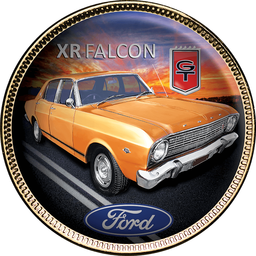 Ford GT Gold Plated Enamel Penny 9 Coin Collection