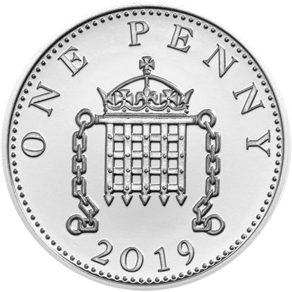 UK 2019 1p Celebrating The Birth of The Duke and Duchess of Sussex's First Child Silver Uncirculated Coin