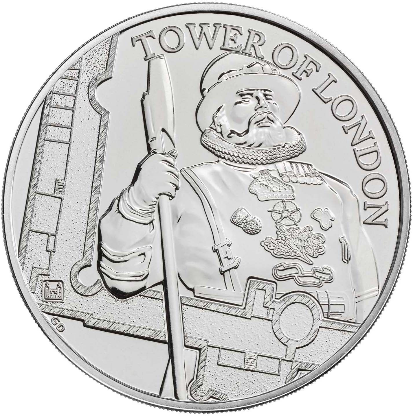 UK 2019 £5 The Tower of London The Yeoman Warders Uncirculated Coin