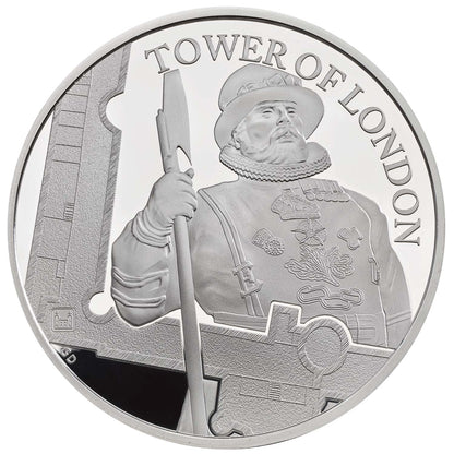 UK 2019 £5 The Tower of London The Yeoman Warders Silver Proof Coin