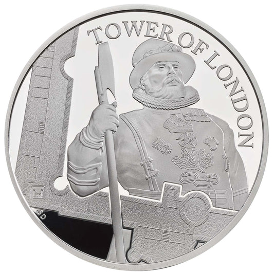 UK 2019 £5 The Tower of London The Yeoman Warders Silver Proof Coin